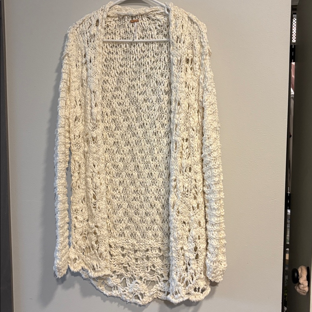 Free People Ivory Knit Sweater